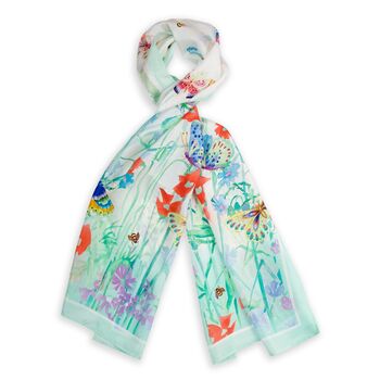 Corn Meadow Long Silk Scarf, 3 of 8