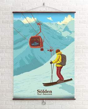 Solden Ski Resort Austria Travel Poster Art Print, 2 of 6