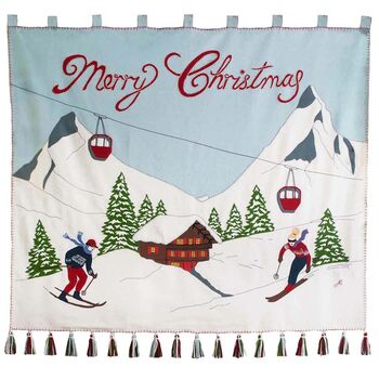 Alpine Merry Christmas Wall Hanging In Pure Wool, 2 of 3