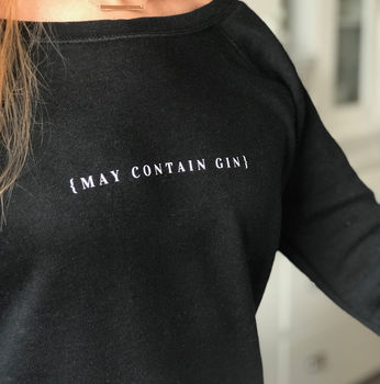 'May Contain Gin' Ladies Favourite Jumper, 2 of 5