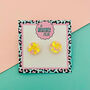 Summer Glitter Circle Stud Earrings *More Colours Available*, thumbnail 2 of 3