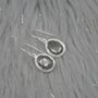 Moss Agate Sterling Silver Earrings, thumbnail 4 of 8