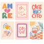 Set Of Six Cosmopolitan Themed Print Bundle, thumbnail 5 of 5