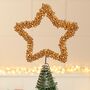 Jingle Bells Handmade Christmas Star Tree Topper, thumbnail 1 of 5