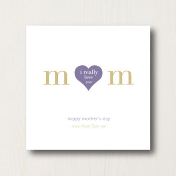 Personalised I Really Love You Mother's Day Card, 2 of 2