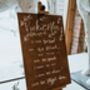 Wooden Order Of The Day Wedding Sign, thumbnail 3 of 4