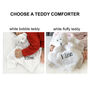 Personalised White Teddy Baby Comforter, thumbnail 3 of 11