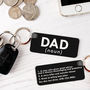 Personalised Definition Of Dad Keyring, thumbnail 1 of 5