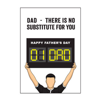'No Substitute' Football Father's Day Card, 2 of 2
