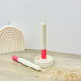 White And Red Ombre Dinner Candle Two Tone Candlesticks, thumbnail 4 of 10