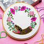Ouroboros Snake And Flowers Embroidery Kit, thumbnail 1 of 7