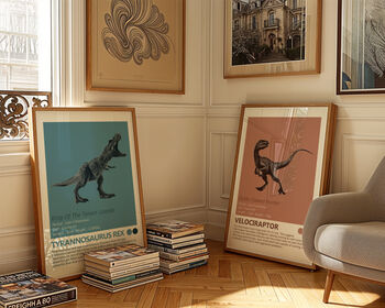 Dinosaurs Set Of Four Art Prints, 2 of 6