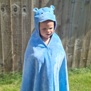 Personalised Hippo Children's Hooded Towel, 5 of 10