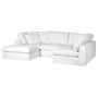 White Linen Corner Sofa, thumbnail 2 of 2