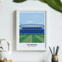 Chelsea Football Stadium Print The Bridge Illustration, thumbnail 2 of 10