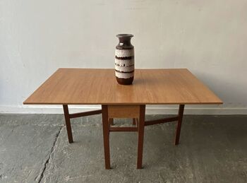 Mid Century Extendable Drop Leaf Dining Table, 8 of 9