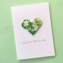 St Patrick's Day Origami Shamrock Heart Card, thumbnail 1 of 4