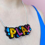 'Play' Acrylic Necklace, thumbnail 1 of 6