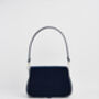 Rose Embroidered Blue Clutch, thumbnail 5 of 9