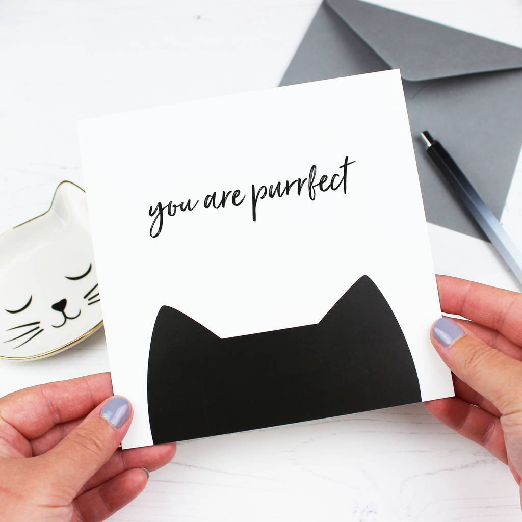 'you Are Purrfect' Cat Card By Purple Tree Designs | notonthehighstreet.com