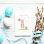 Personalised Easter Rabbit And Butterflies Card, thumbnail 1 of 2