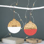 Personalised Name Wooden Christmas Bauble, thumbnail 2 of 5
