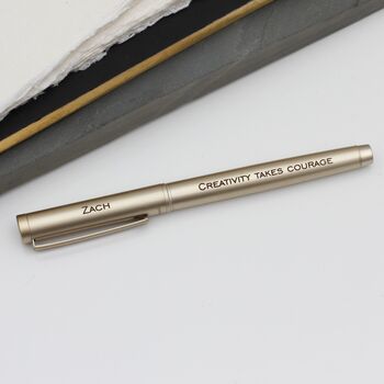 Personalised Lilac Or Gold Matte Rollerball Pen, 2 of 8