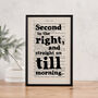 Peter Pan 'Second To The Right' Quote Print, thumbnail 1 of 5