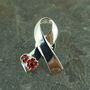 Poppy Red Flowers Ribbon Style Brooch, thumbnail 2 of 4