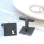 X Cufflinks. 10th Anniversary Gift For Husband, thumbnail 1 of 8