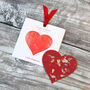Red, Blue And Gold Seed Paper Hearts Set, thumbnail 4 of 10