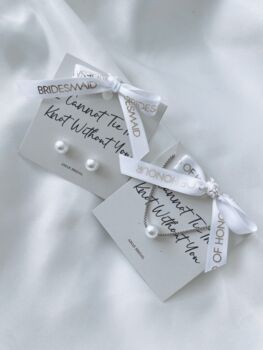 Bridesmaid Pearl Necklace Gift, 4 of 5