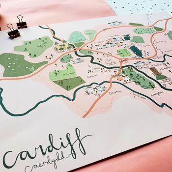 Cardiff Illustrated Map Print, 5 of 6