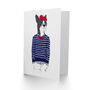 Fashion Animal French Bull Dog Kids Birthday Child Card, thumbnail 2 of 4