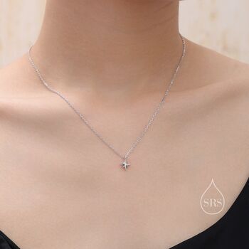 Extra Tiny North Star Pendant Necklace, 4 of 10
