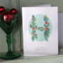 Silver Christmas Card Holly, thumbnail 1 of 5