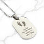 Personalised Footprints Stainless Steel Dog Tag Necklace, thumbnail 4 of 6