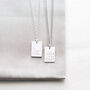 Men's Personalised Silver Rectangle Necklace, thumbnail 2 of 4