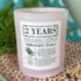 Personalised 2nd Anniversary Cotton Meaning Candle, thumbnail 2 of 9