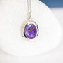 Personalised Purple Turquoise Locket In Sterling Silver, thumbnail 3 of 12