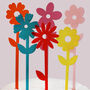 Multi Coloured Daisy Cake Topper Set, thumbnail 4 of 5
