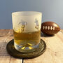 Rugby Eyched Glass Tumbler, thumbnail 1 of 5