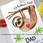 Personalised Sloth 'Relax' Father's Day Card, thumbnail 2 of 3
