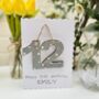 Personalised 12th Birthday Card Wooden Number Gift, thumbnail 3 of 4