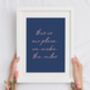 This Is Our Place We Make The Rules Navy Print, thumbnail 4 of 5