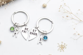 Personalised Pair Of Best Friends Keyrings Friend Gift, Matching Set, 6 of 9