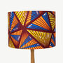 Orange And Blue Geometric Triangles African Lampshade, thumbnail 4 of 8