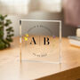 Personalised Wedding Initials Acrylic Plaque Gift For Couple, thumbnail 2 of 3