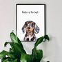 Personalised Dappled Dachshund Dog Print, thumbnail 1 of 5