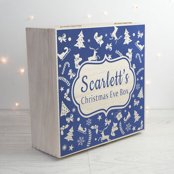 Personalised Christmas Eve Box With Festive Pattern, 3 of 10